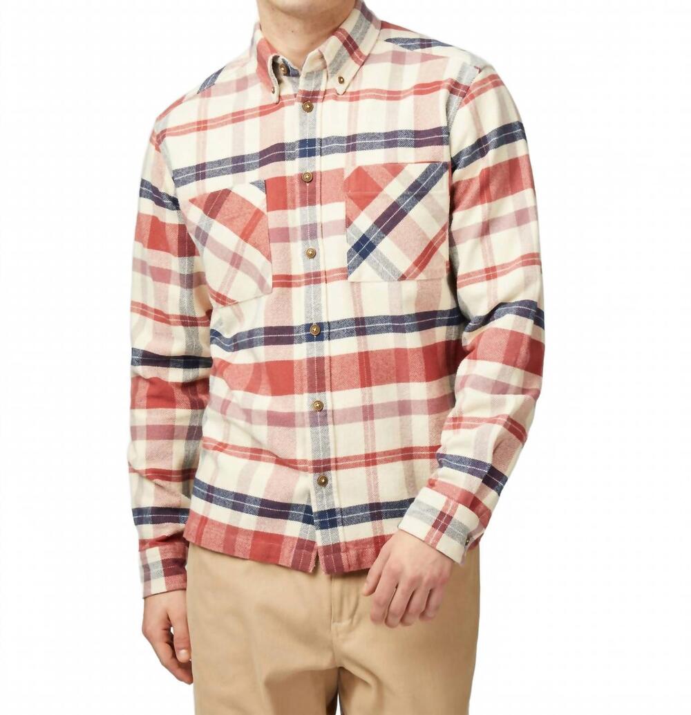 NEW BEN SHERMAN long sleeve brushed ivy check overshirt in cream